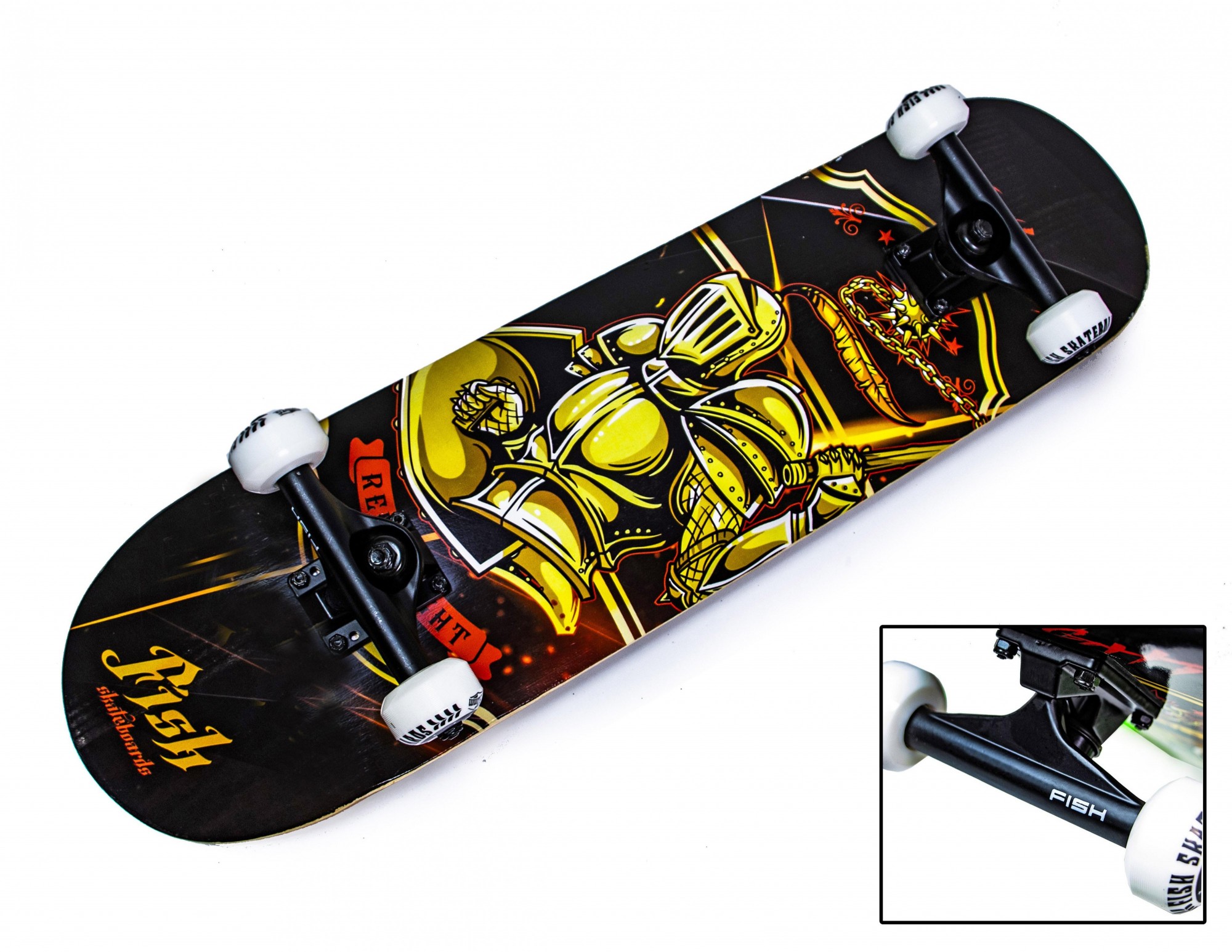 

Скейтборд деревянный Fish Skateboard Рыцарь