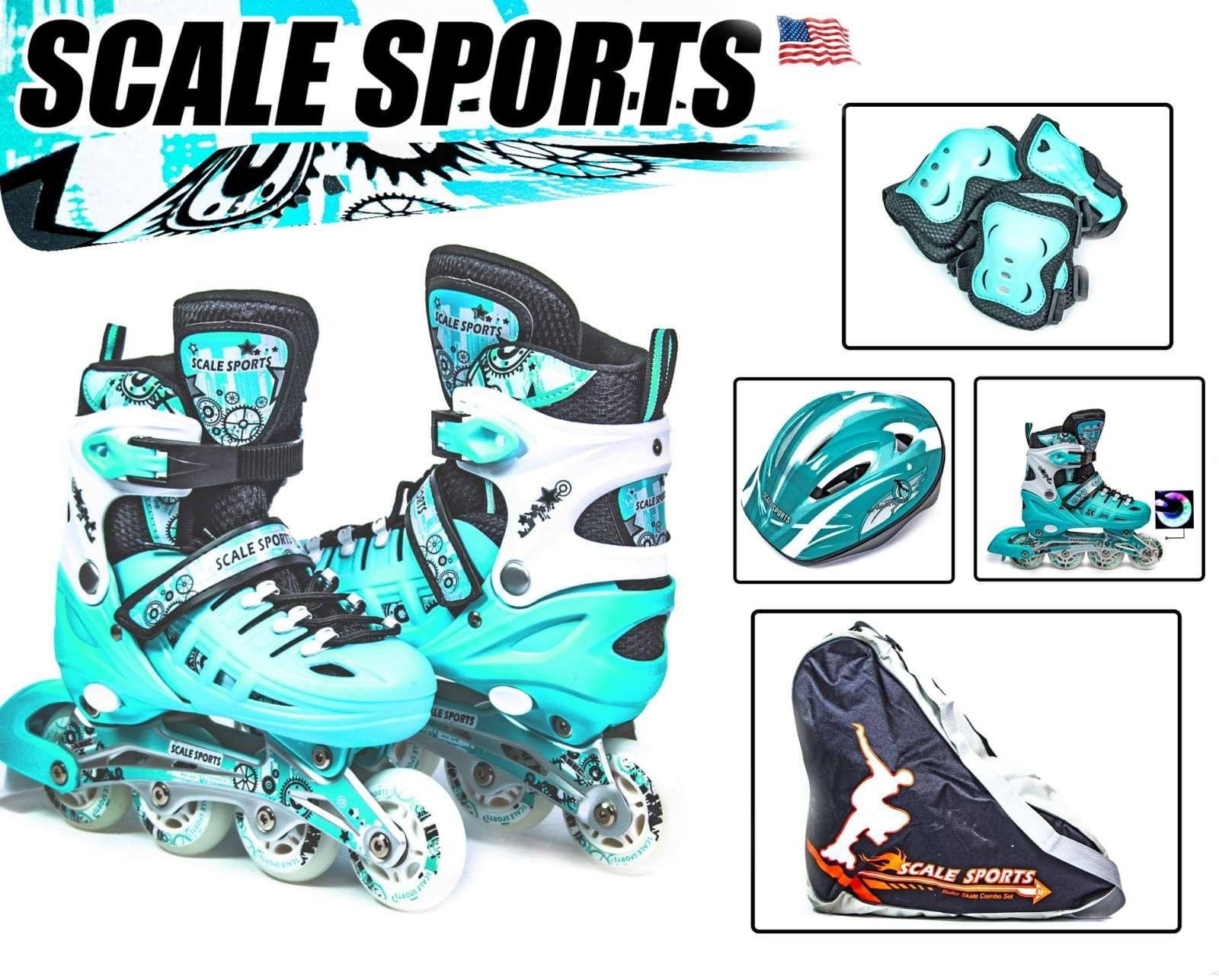 

Комплект ролики и защита Scale Sport Mint размер 29-33