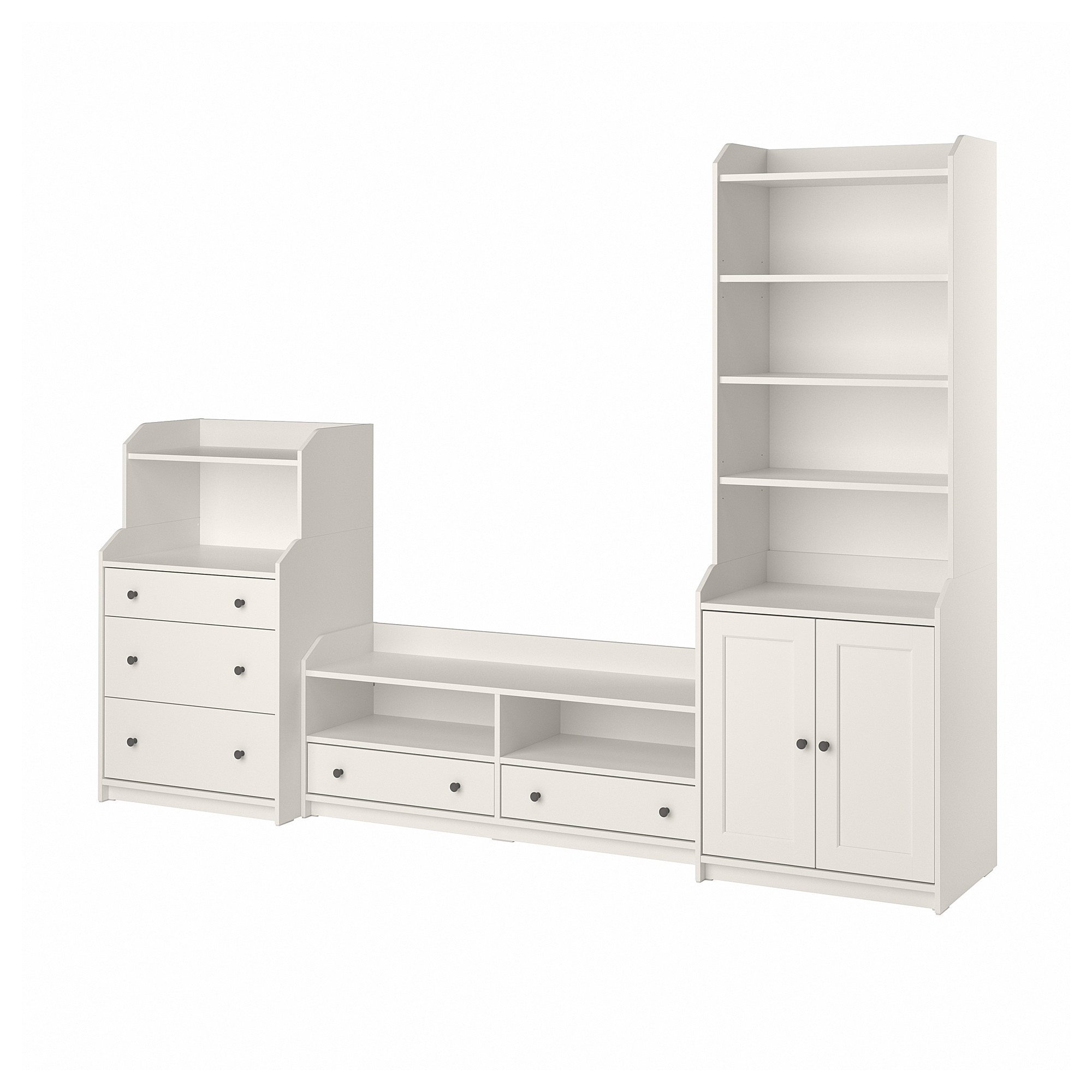 

Комбинация ТВ / книжного шкафа IKEA ХАУГА белый 193.884.40