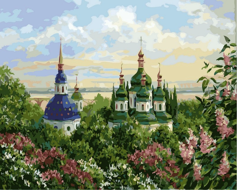 

Картина по номерам 40×50 см. Babylon Выдубицкий монастырь в Киеве (vp-367)