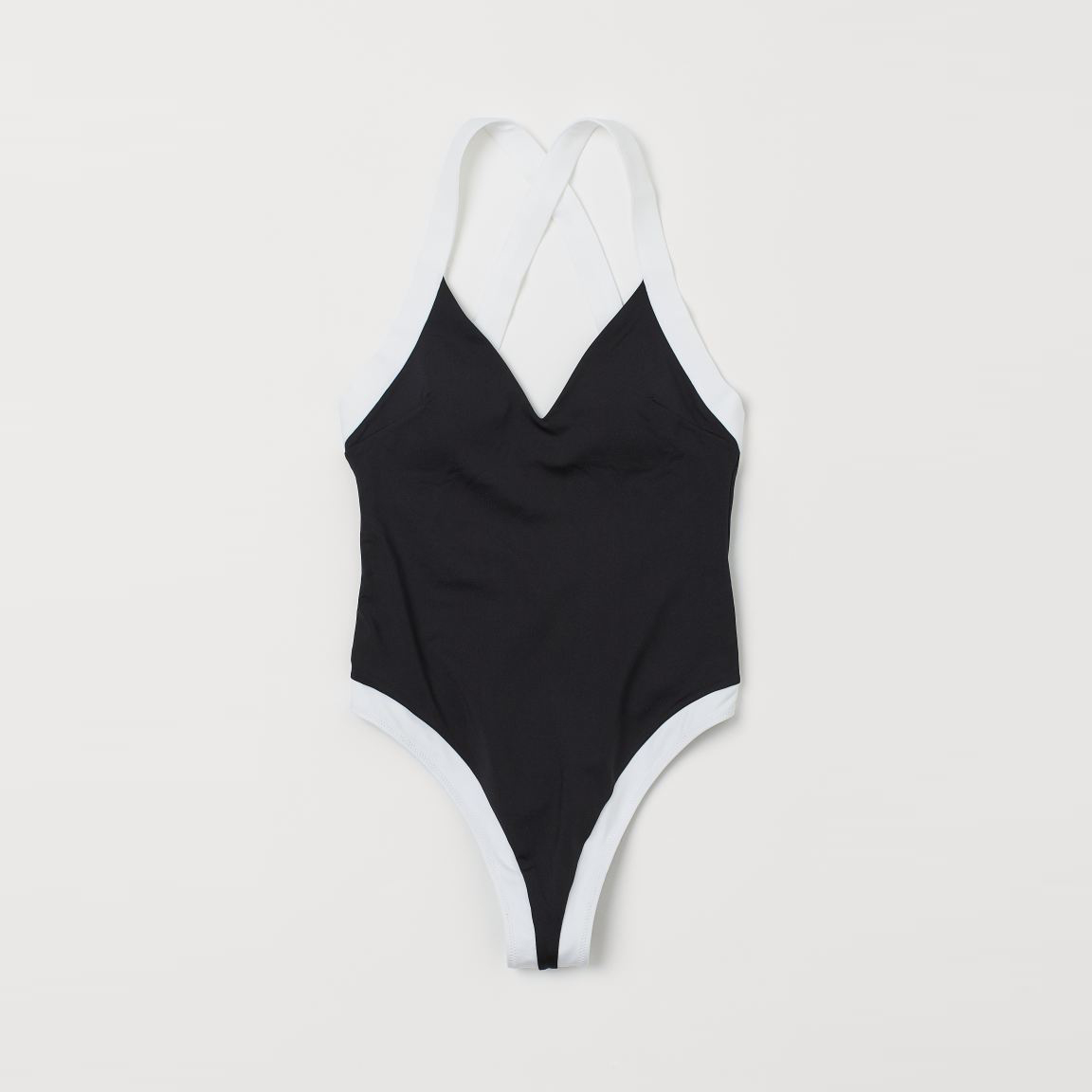 

Купальник слитный женский H&M 0866251001 40 Черный/Белый