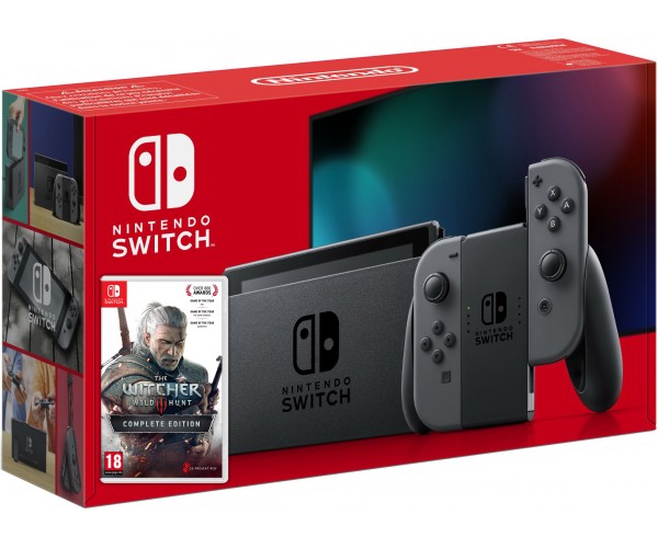 

Nintendo Switch Gray (Upgraded version) + Игра The Witcher 3: Wild Hunt Complete Edition (русская версия)