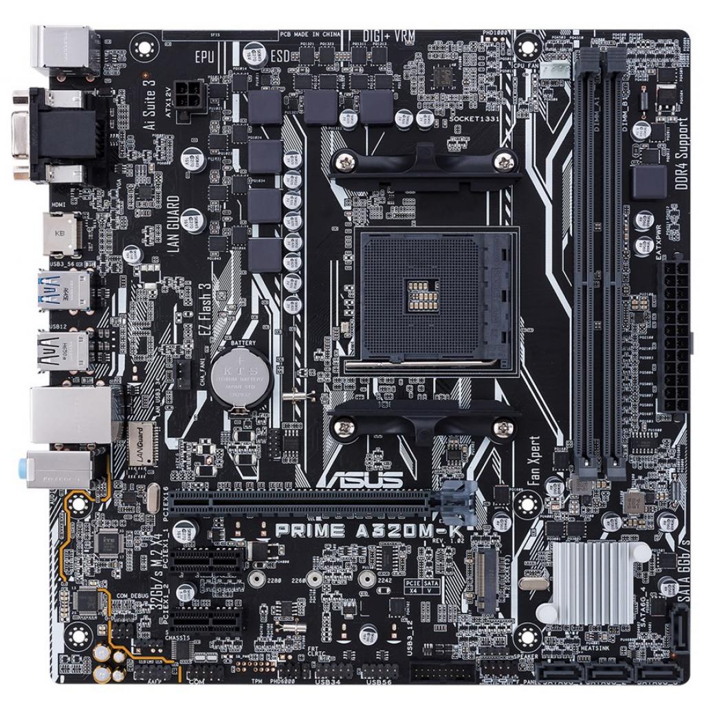 

Материнська плата Asus Prime A320M-K (sAM4, AMD A320) mATX (6368526)