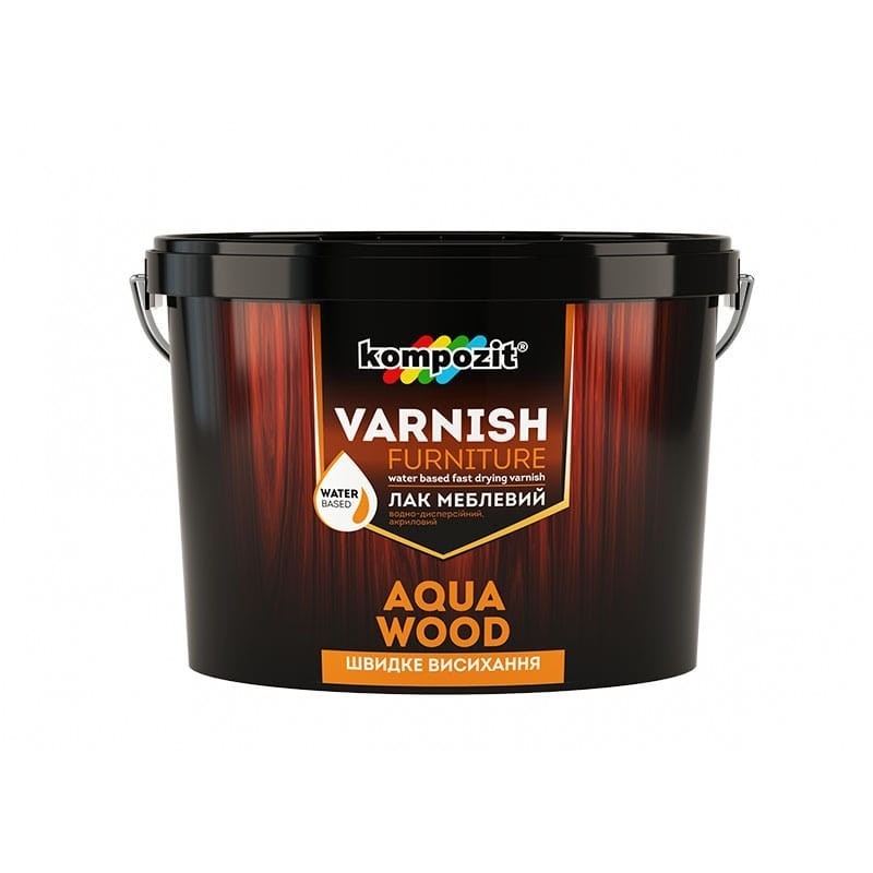 

Мебельный лак Kompozit AQUA WOOD 0,75 л глянцевый