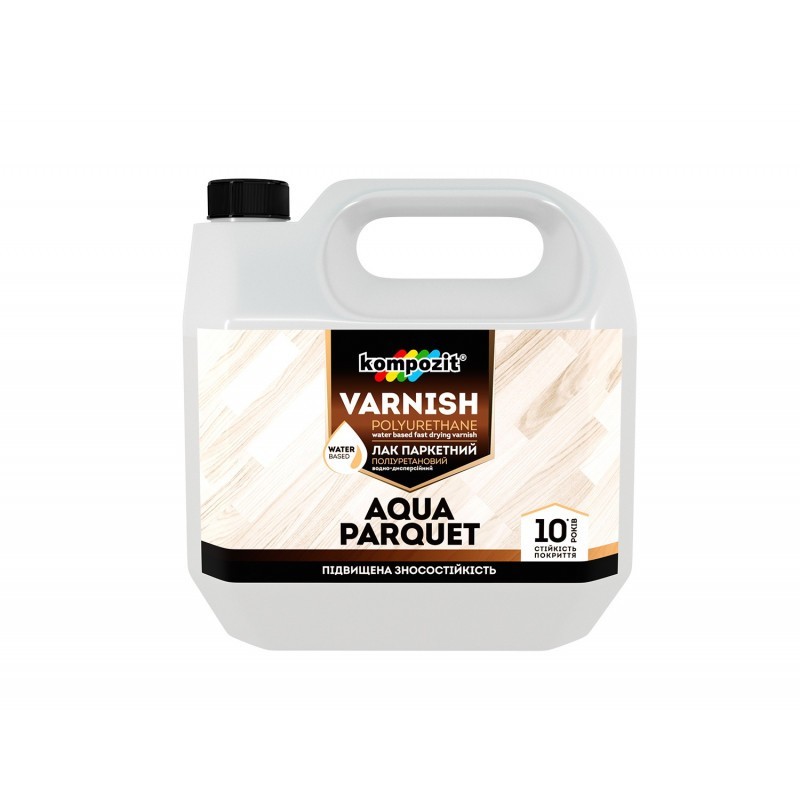 

Лак для паркета Kompozit AQUA PARQUET глянцевый 5 л