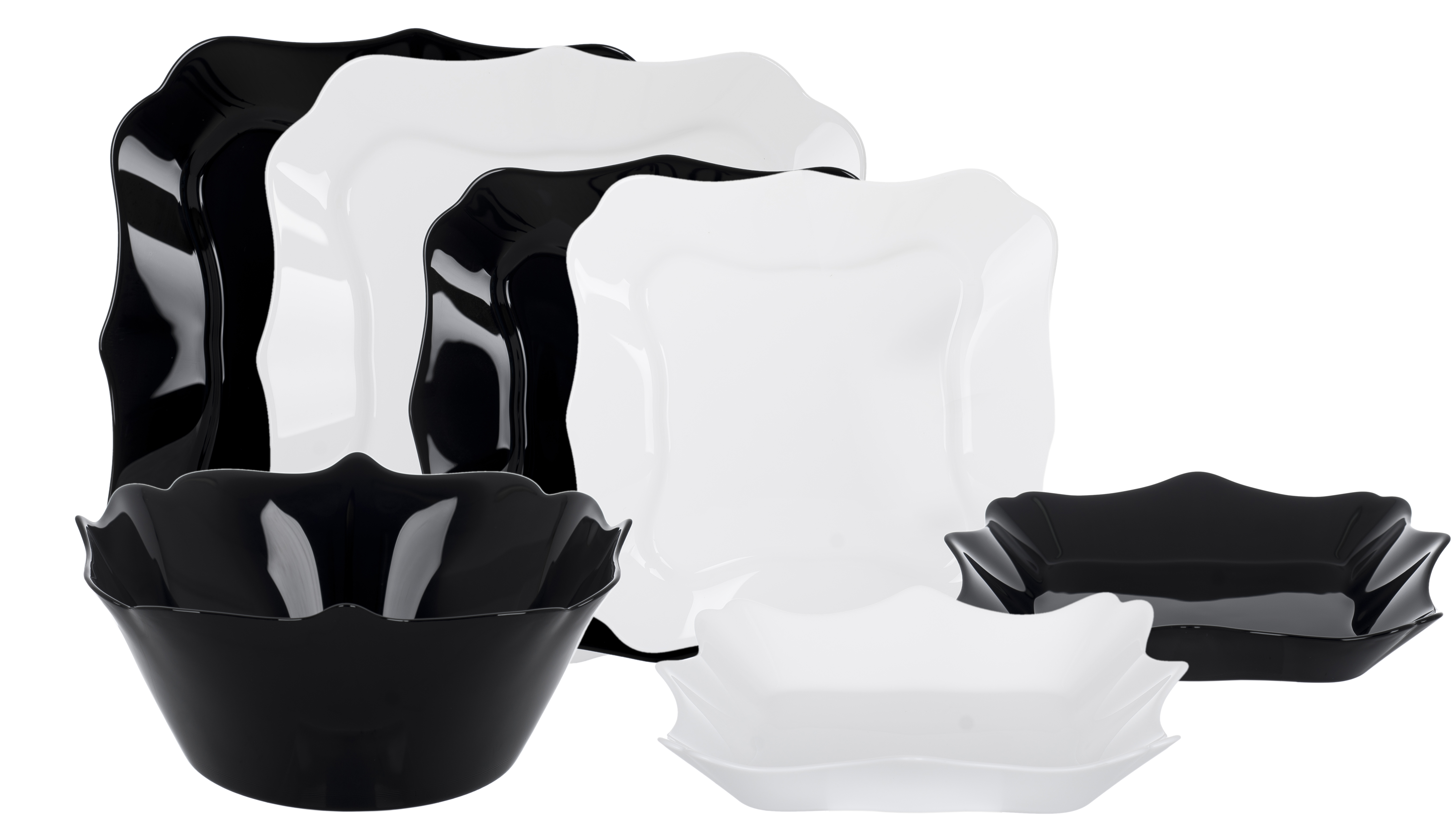 

Сервиз столовый LUMINARC AUTHENTIC BLACK&WHITE, 19 предметов