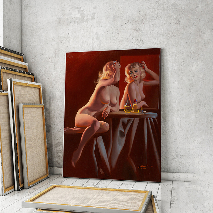 

Модульная картина Artel «За туалетным столиком, 1994 г. Дональд Раст» 90x60 см