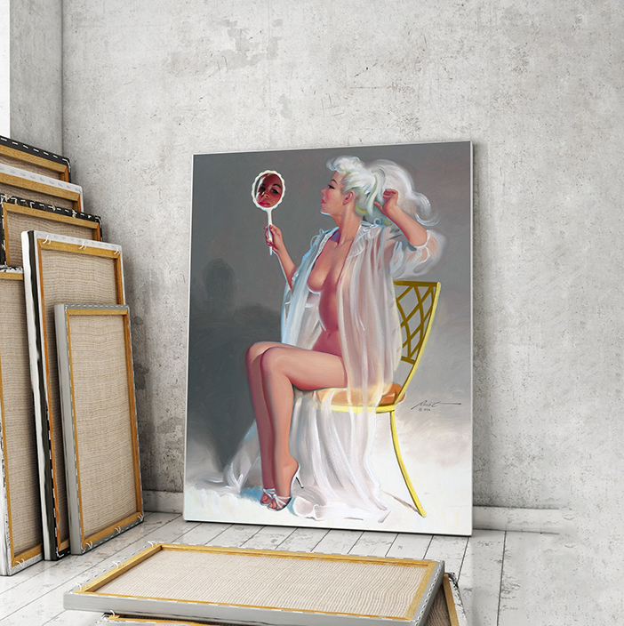 

Модульная картина Artel «Пин ап с зеркалом. Дональд Раст» 90x60 см