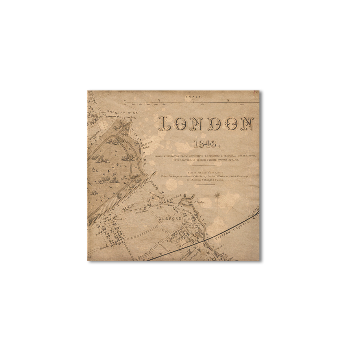 

Винтажная карта Artel «Карта Лондона 1843» 60x60 см