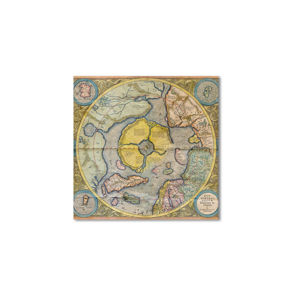 

Винтажная карта Artel «Эзотерическая картография Септентриона» 80x80 см