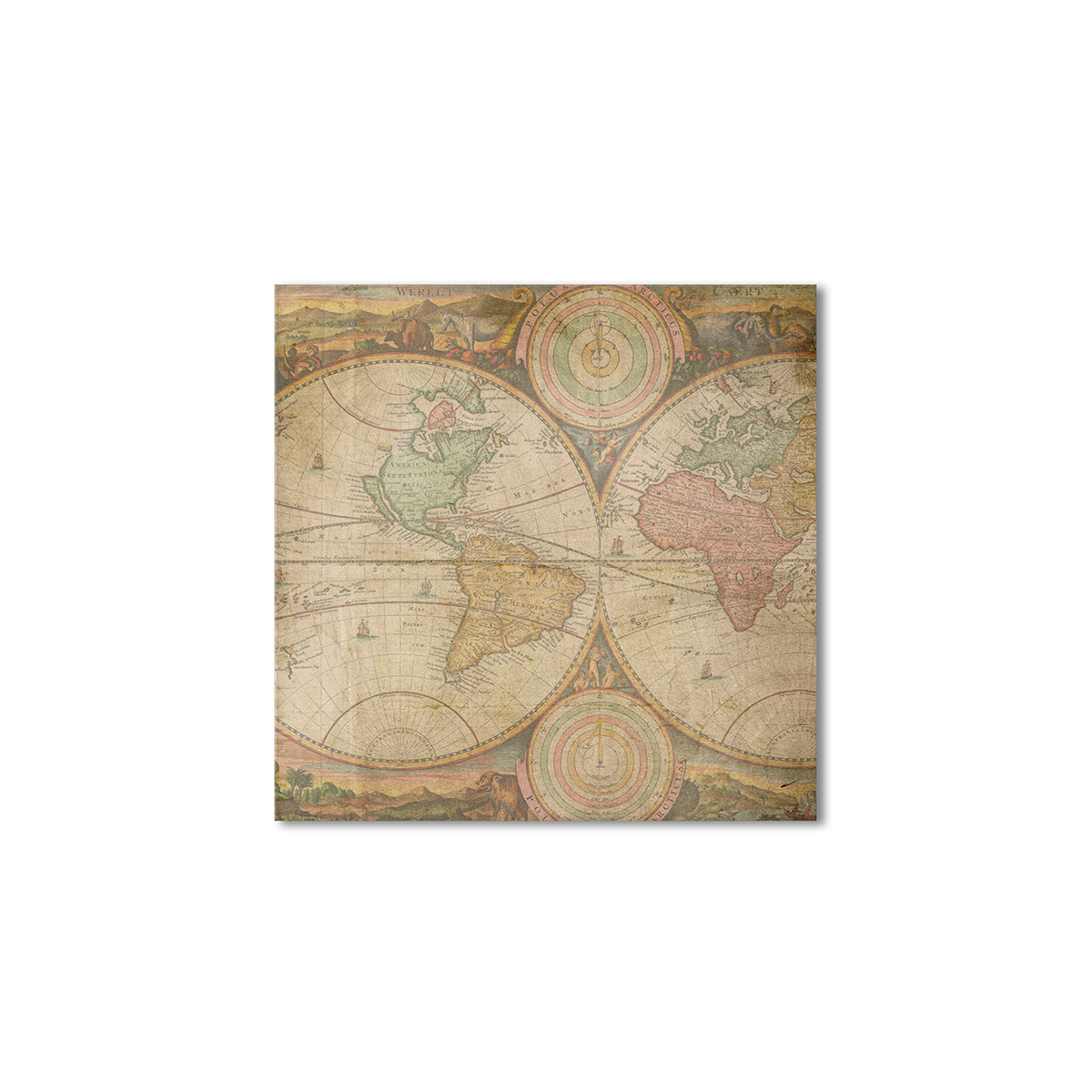 

Винтажная карта Artel «Карты миров» 100x100 см