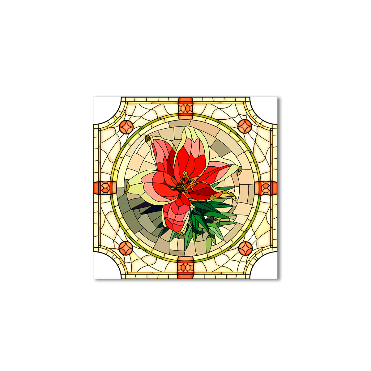 

Модульная картина Artel «Абстракция красной лилии» 120x120 см