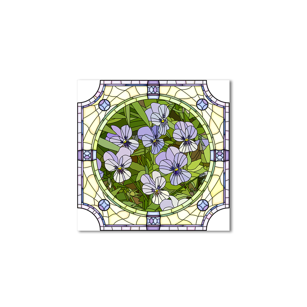 

Модульная картина Artel «Абстракция мозаики незабудок» 70x70 см