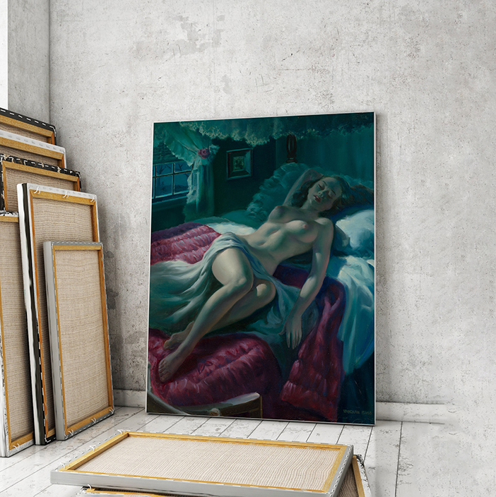 

Модульная картина Artel «Голышом спит. Воан Олден Басс» 90x60 см