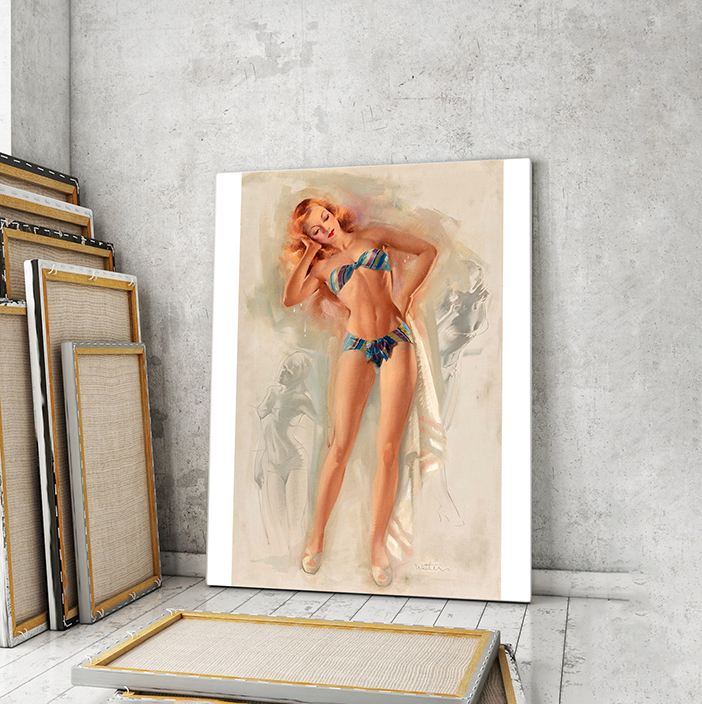 

Модульная картина Artel «Девушка вытирается полотенцем. Холка Тед 1952 г.» 90x60 см