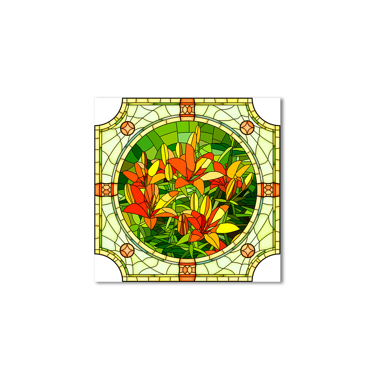 

Модульная картина Artel «Абстракция мозаики лилий» 60x60 см