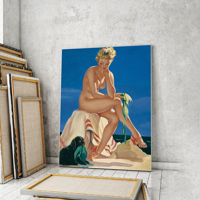 

Модульная картина Artel «Девушка ню заскучала» 105x70 см