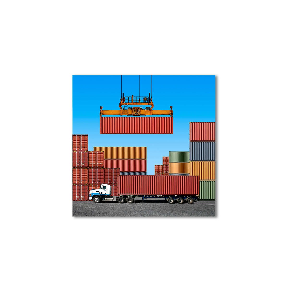 

Модульная картина Artel «Контейнерная база» 50x50 см
