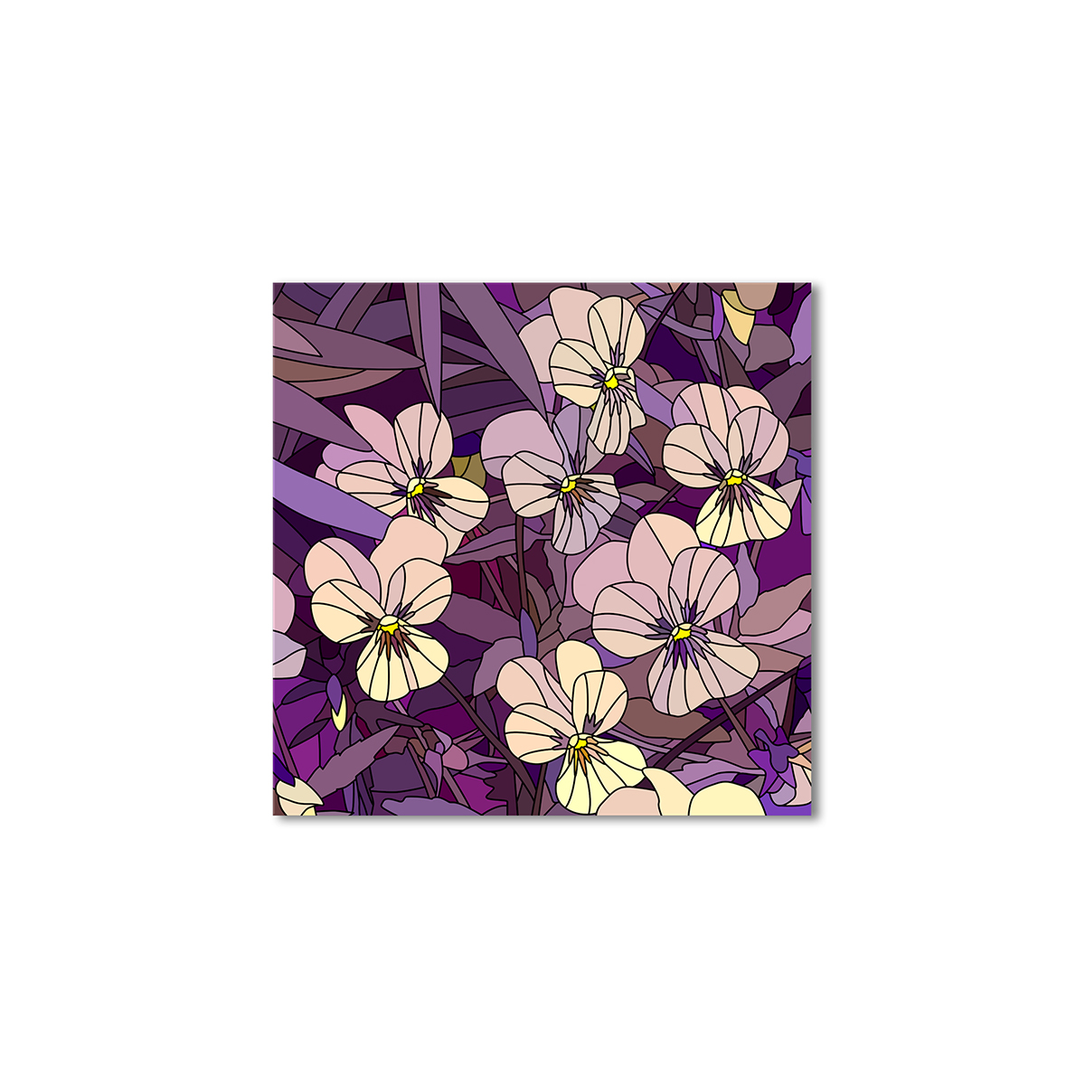 

Модульная картина Artel «Мозаика из цветов фиалок» 50x50 см