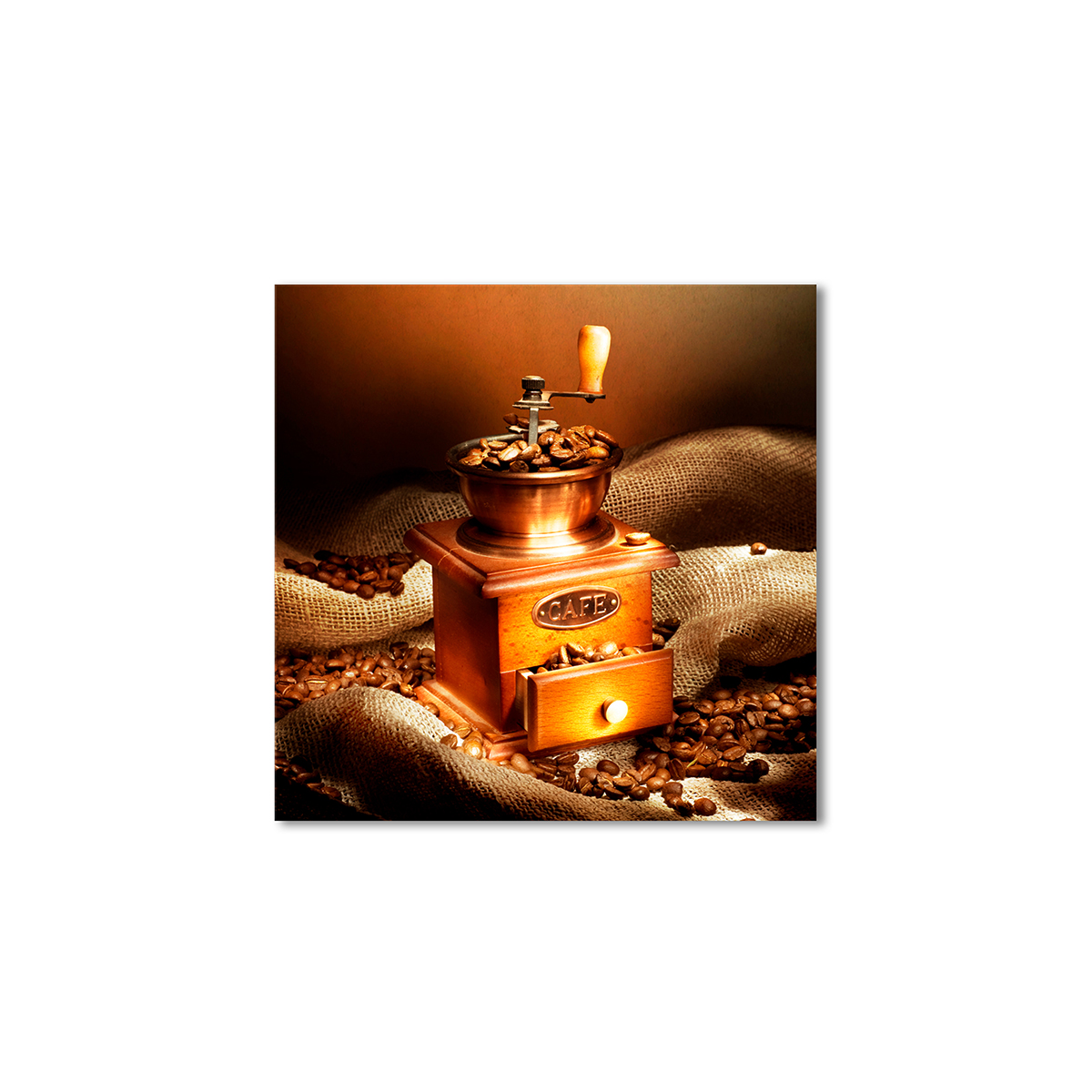 

Модульная картина Artel «Мешковина кофемолка с кофейными зернами» 70x70 см