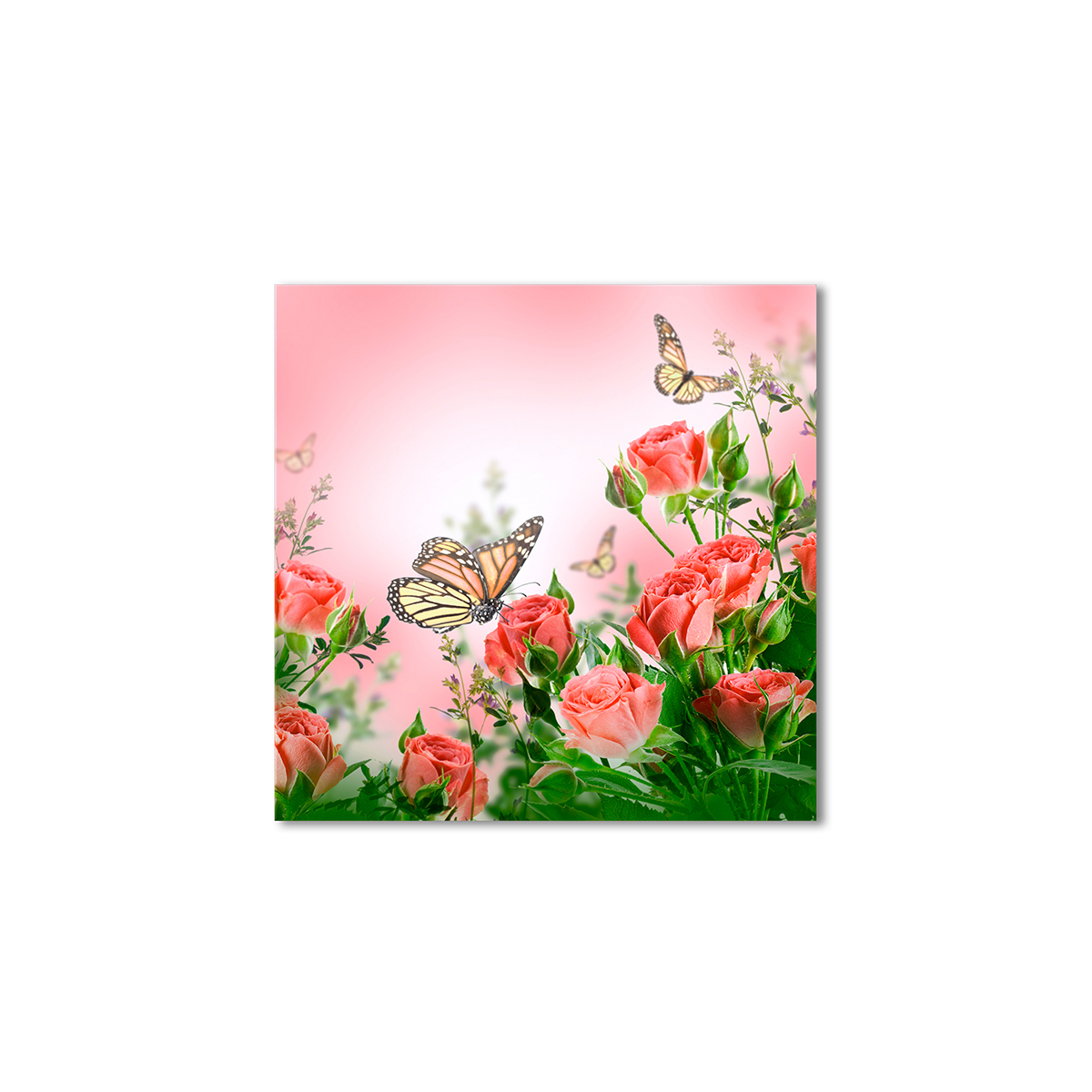

Модульная картина Artel «Бабочки и розы» 90x90 см