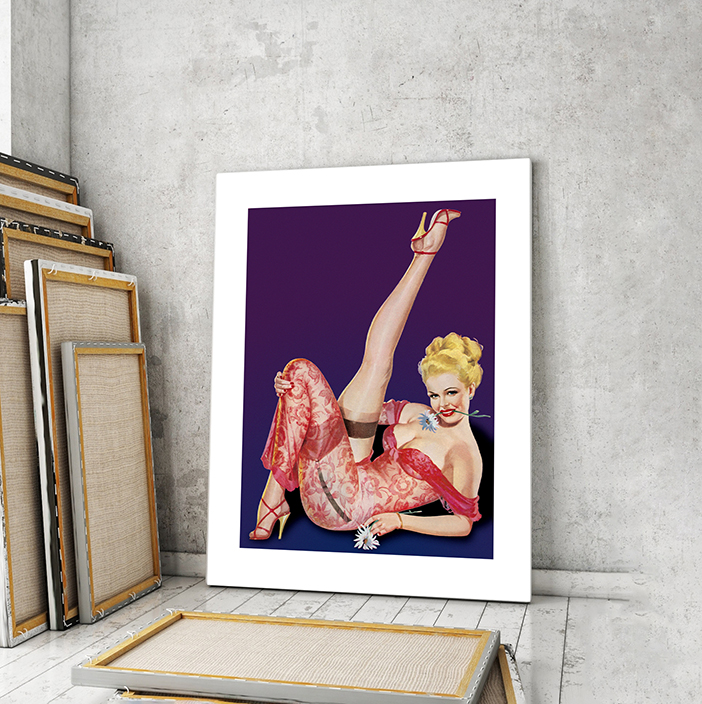 

Модульная картина Artel «Pin Up блондинка с цветком» 75x50 см
