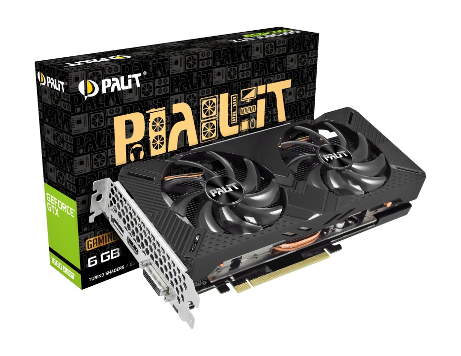 

Видеокарта Palit, GeForce GTX 1660 SUPER, GamingPro, 6Gb GDDR6, 192-bit, DVI/HDMI/DP, 1785/14000 MHz, 8-pin (NE6166S018J9-1160A)