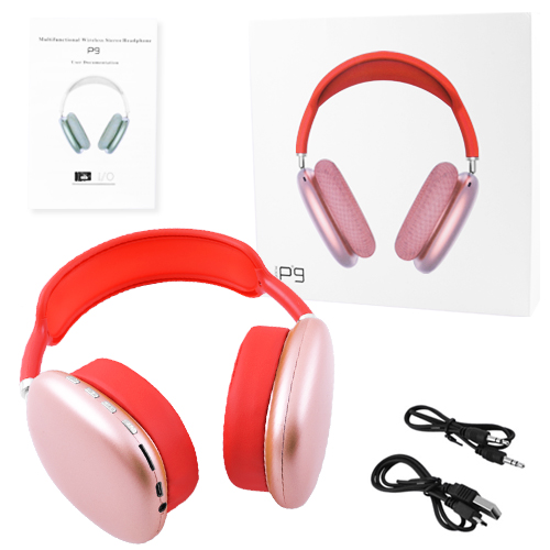 

Беспроводные наушники Wireless Max P9 накладные красные 8170