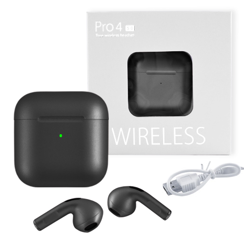 

Беспроводные наушники Wireless Pro 4 с кейсом черные 7736