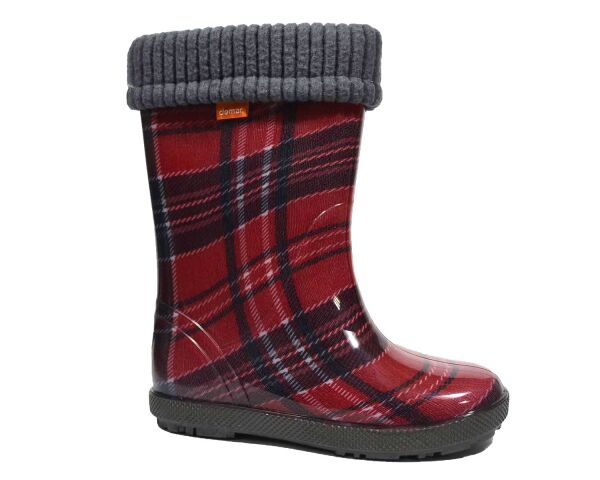 

Резиновые сапоги DEMAR арт.HAWAI LUX PRINT червоний, клетка 24