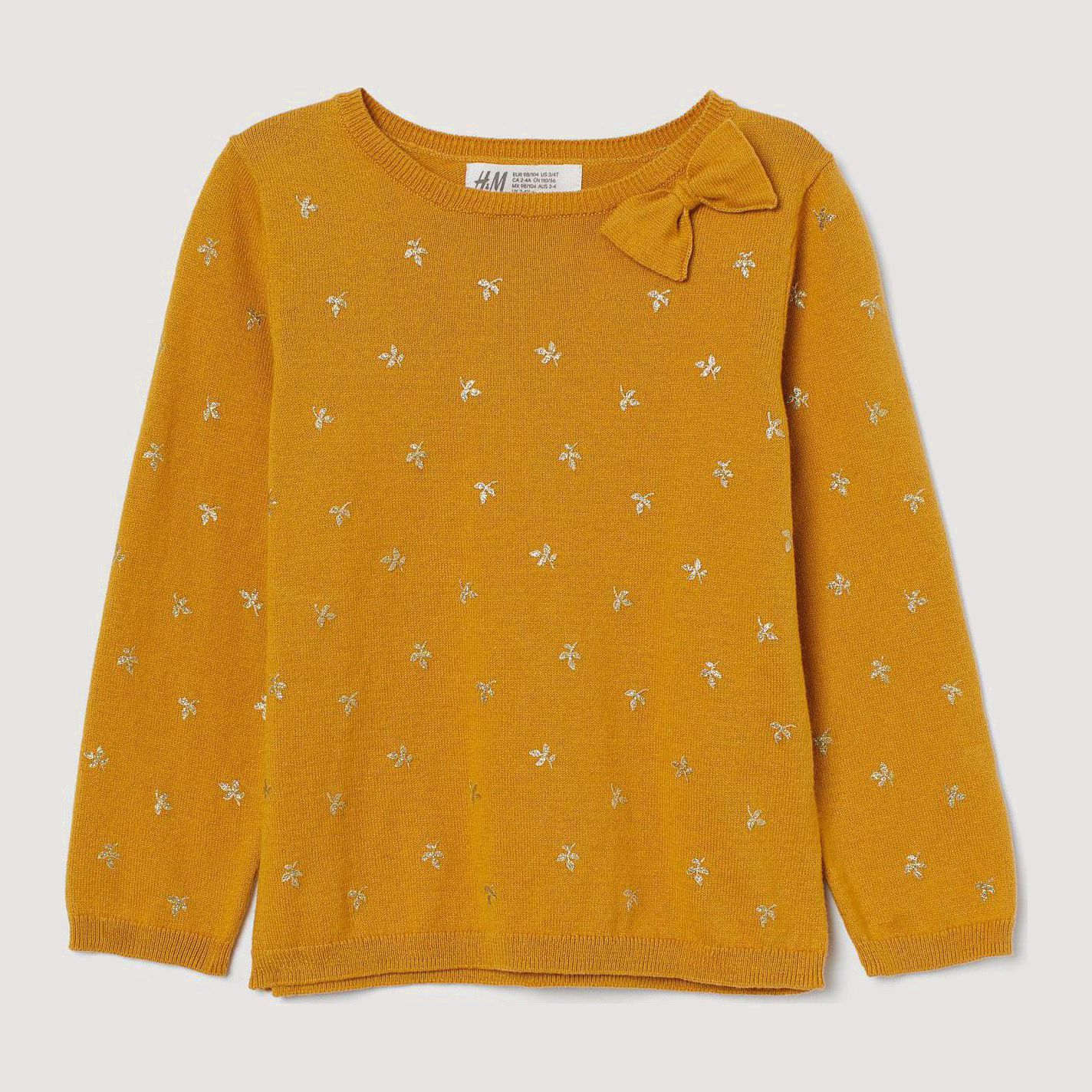 

Джемпер H&M 906--8501372 110-116 см Горчичный