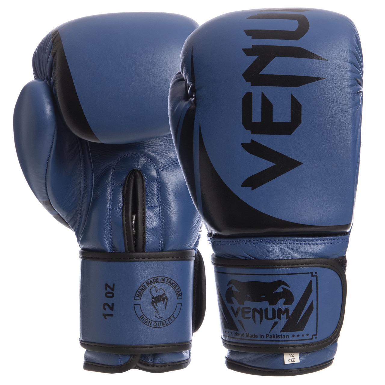 

Перчатки для бокса и единоборств кожаные Venum CHALLENGER Heroe BO-5245 Blue-Black 12 унций