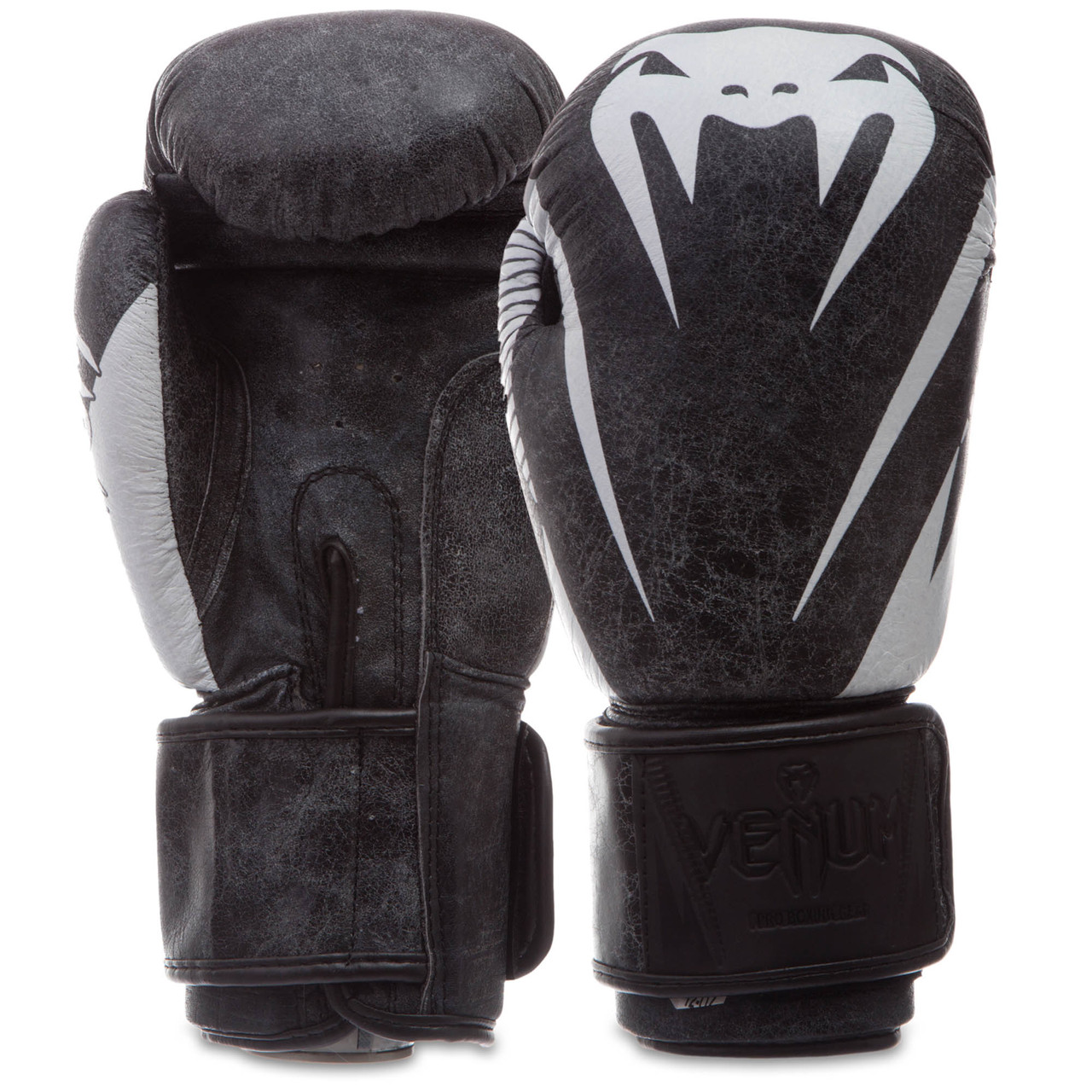 

Перчатки для бокса и единоборств VENUM Heroe кожаные 0700 Black-White 10 унций