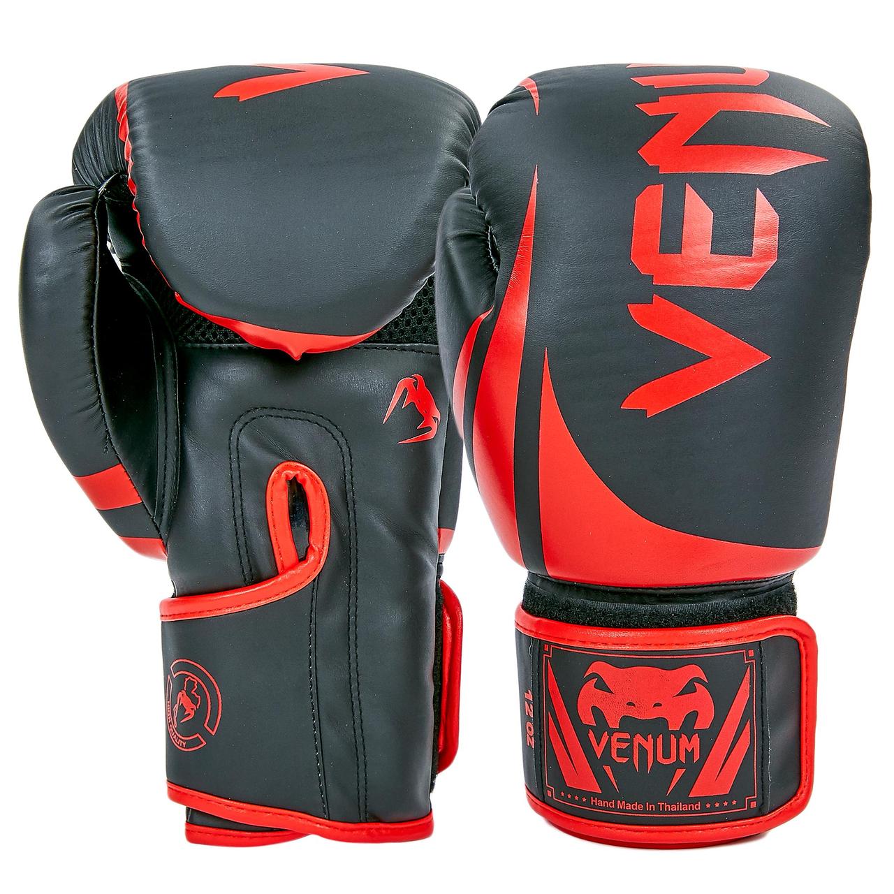 

Перчатки для бокса и единоборств Venum Heroe PU 8352 Black-Red 12 унций
