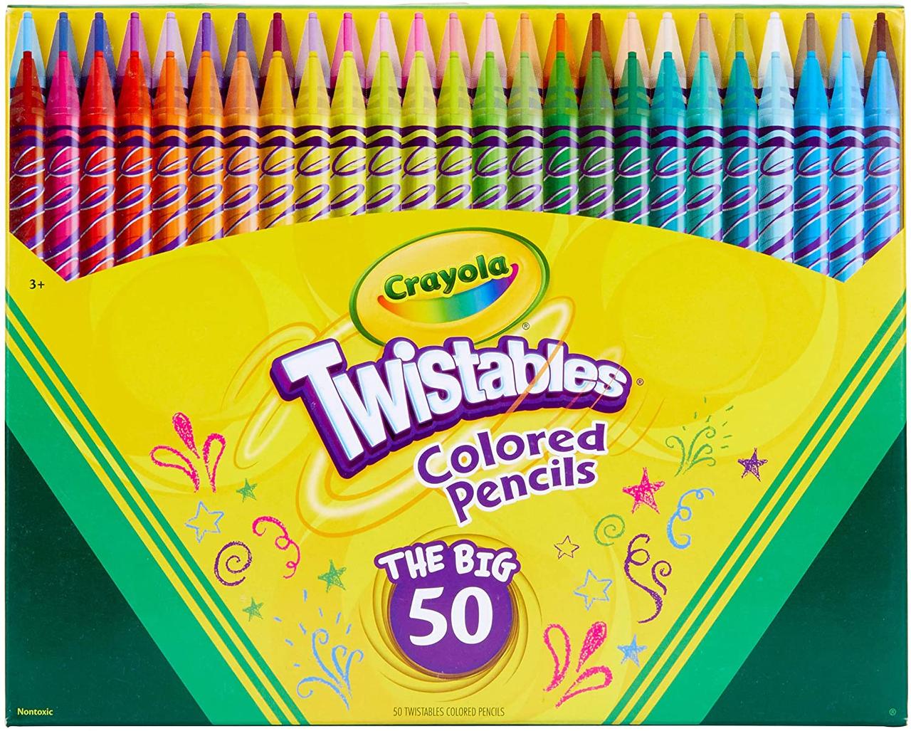 

Детские цветные карандаши с выкручивающимся стержнем Twistables 50 цветов, Crayola