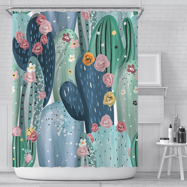 

Шторка для ванной и душа Blooming cacti 180х180 см (21090)