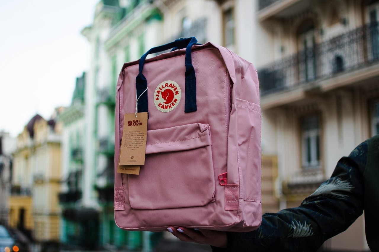 

Молодежный рюкзак Fjallraven Kanken Classic Pink-Nay F23510.30 розовый