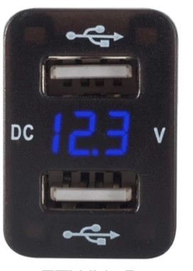 

Зарядка в штатное место 4.2A два порта USB вольтметр TOYOTA универсальная