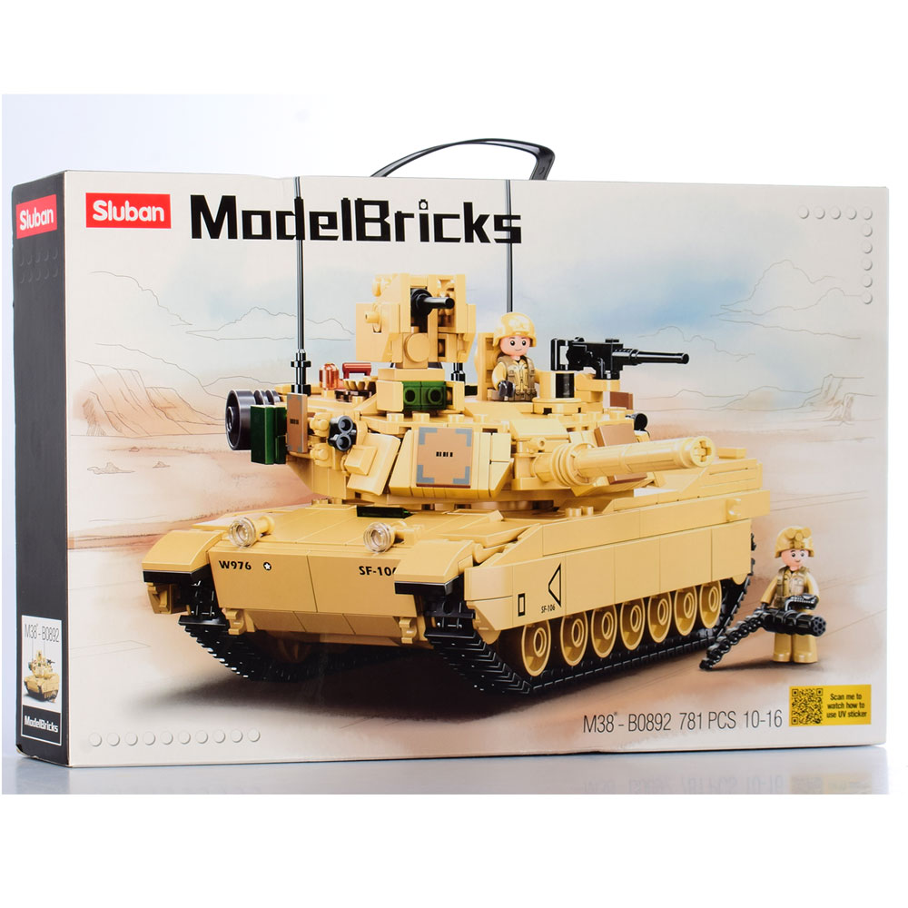 

Конструктор SLUBAN M38-B0892 Model Bricks танк, фігурки 781 деталь