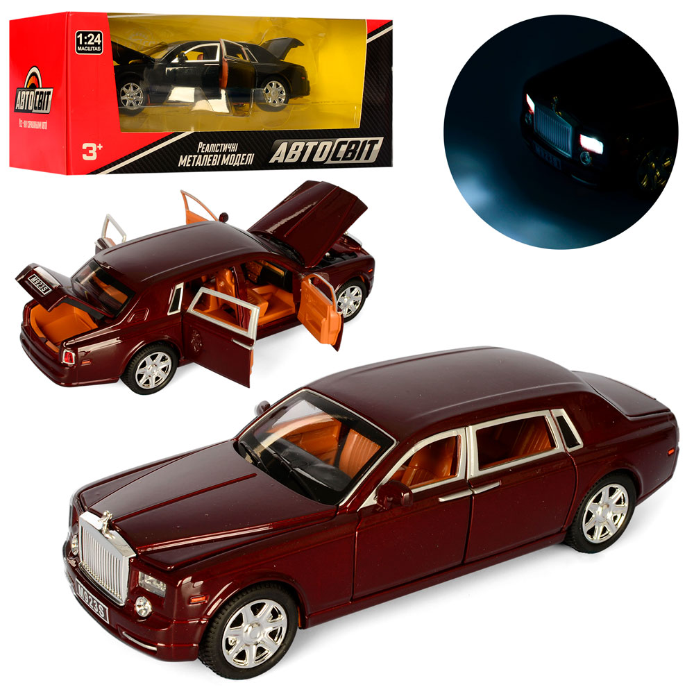 

Машина АвтоСвіт AS-2287 Rolls Royce Phantom відчинються двері, музика, світло