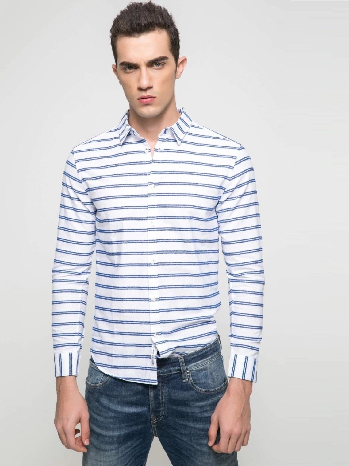 

Рубашка в полосу Jack & Jones 217105509 XL Белый