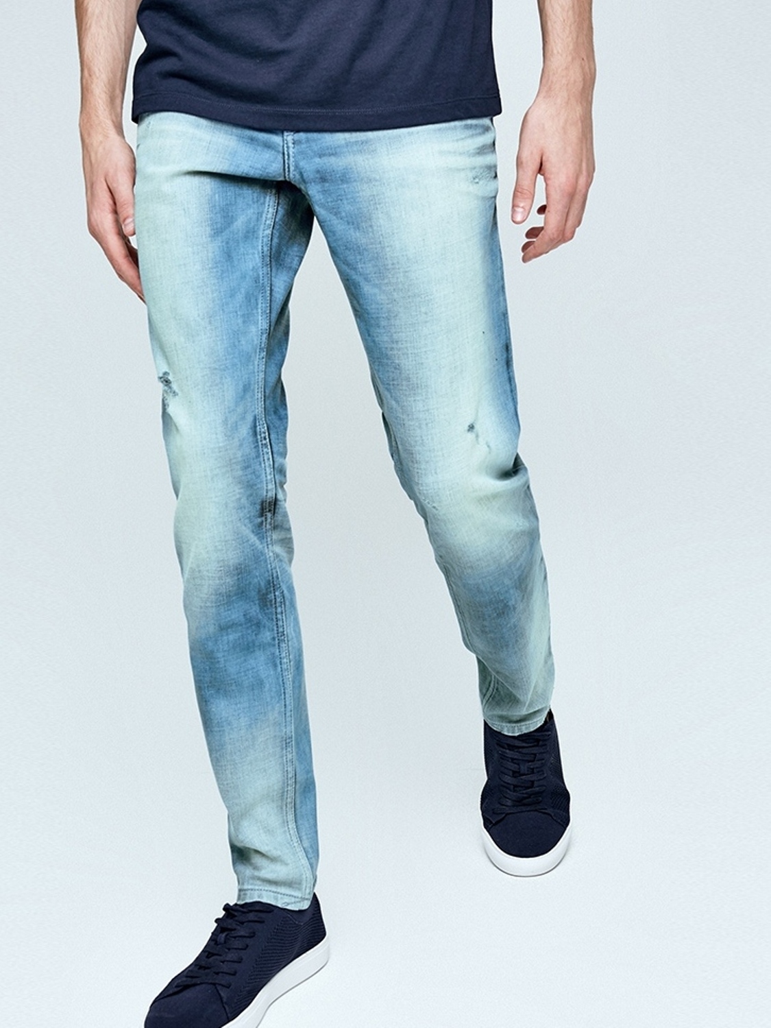 

Джинсы прямого кроя с потертостями Jack & Jones 217332560  Голубой, Джинсы прямого кроя с потертостями Jack & Jones 217332560 L Голубой