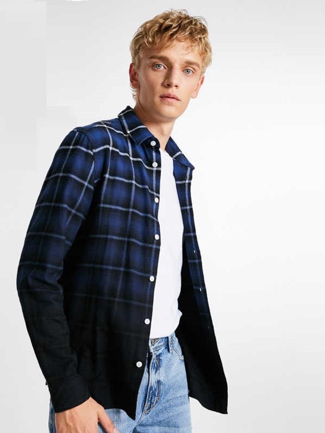 

Рубашка с эффектом градиента Jack & Jones 218305568  Синий, Рубашка с эффектом градиента Jack & Jones 218305568 S Синий