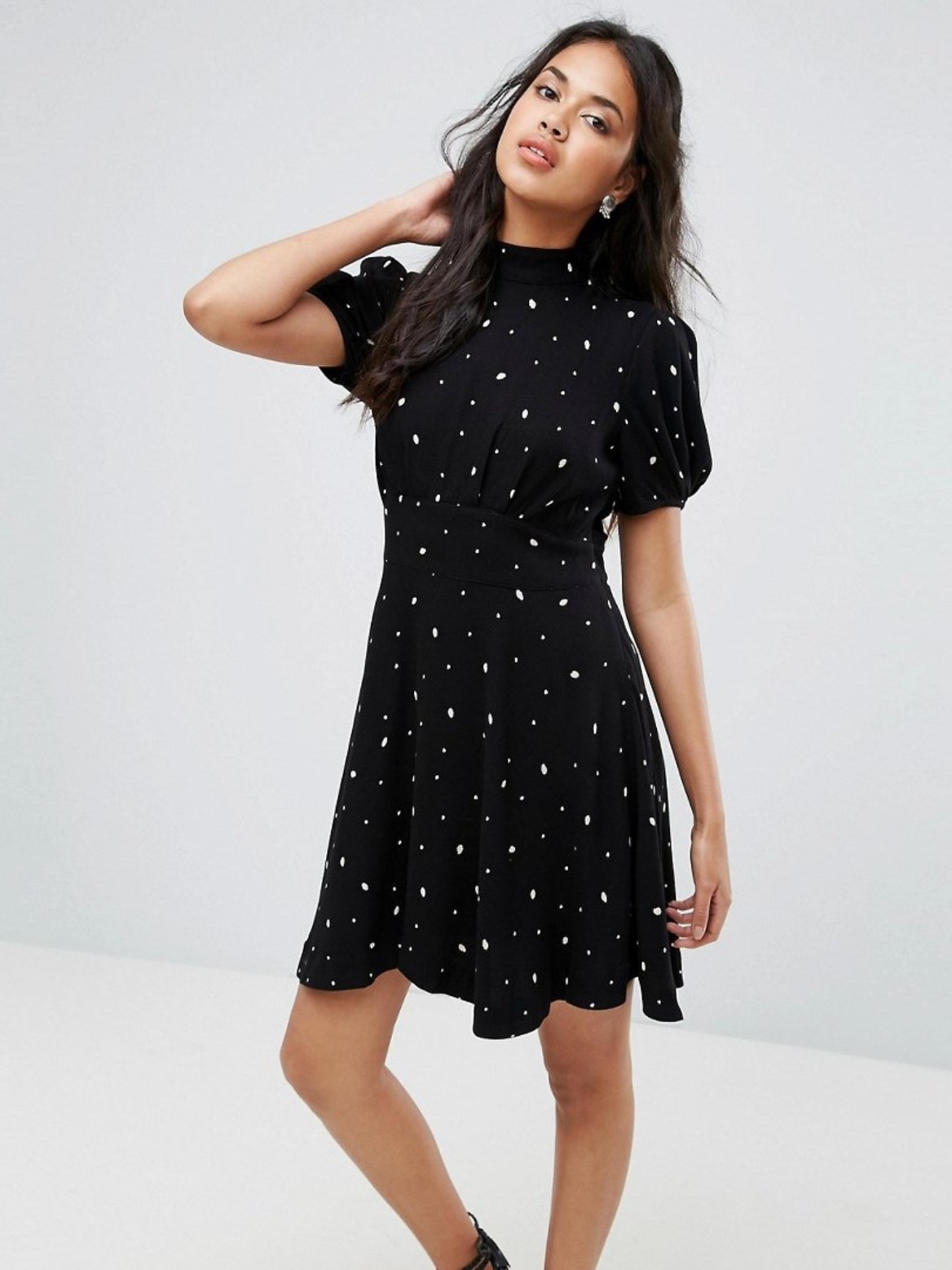 

Платье в горох Free People ASV230720-67 2XS Черный