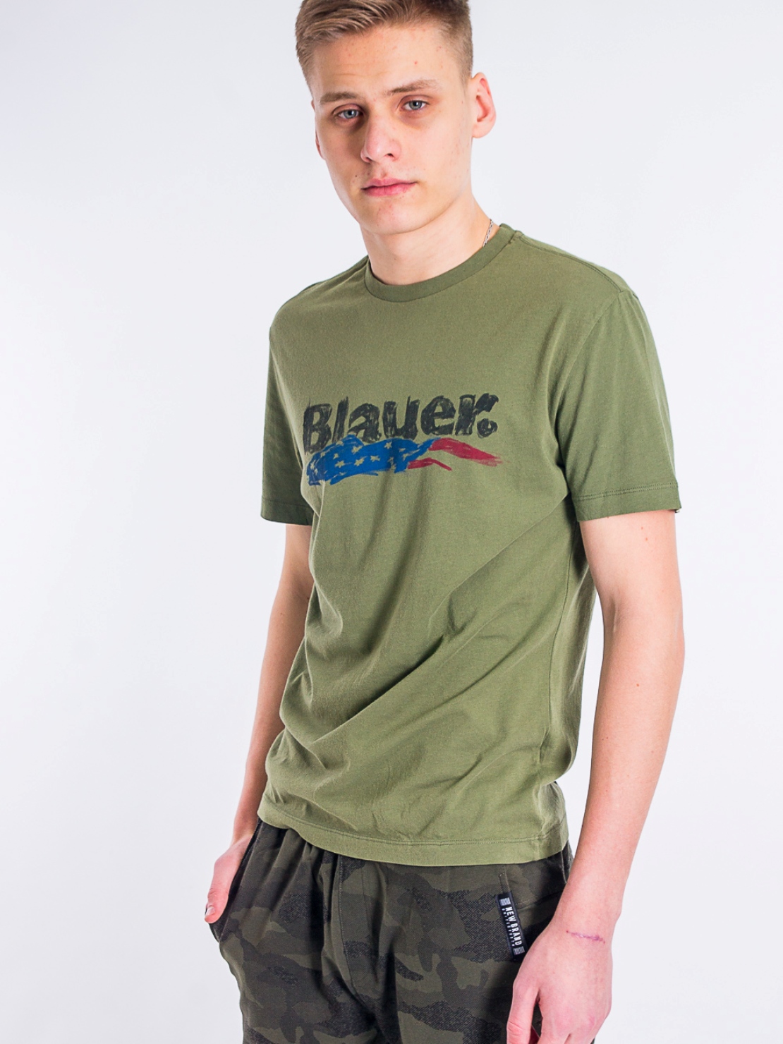 

Футболка Blauer BL220519-2  Болотный, Футболка Blauer BL220519-2 S Болотный