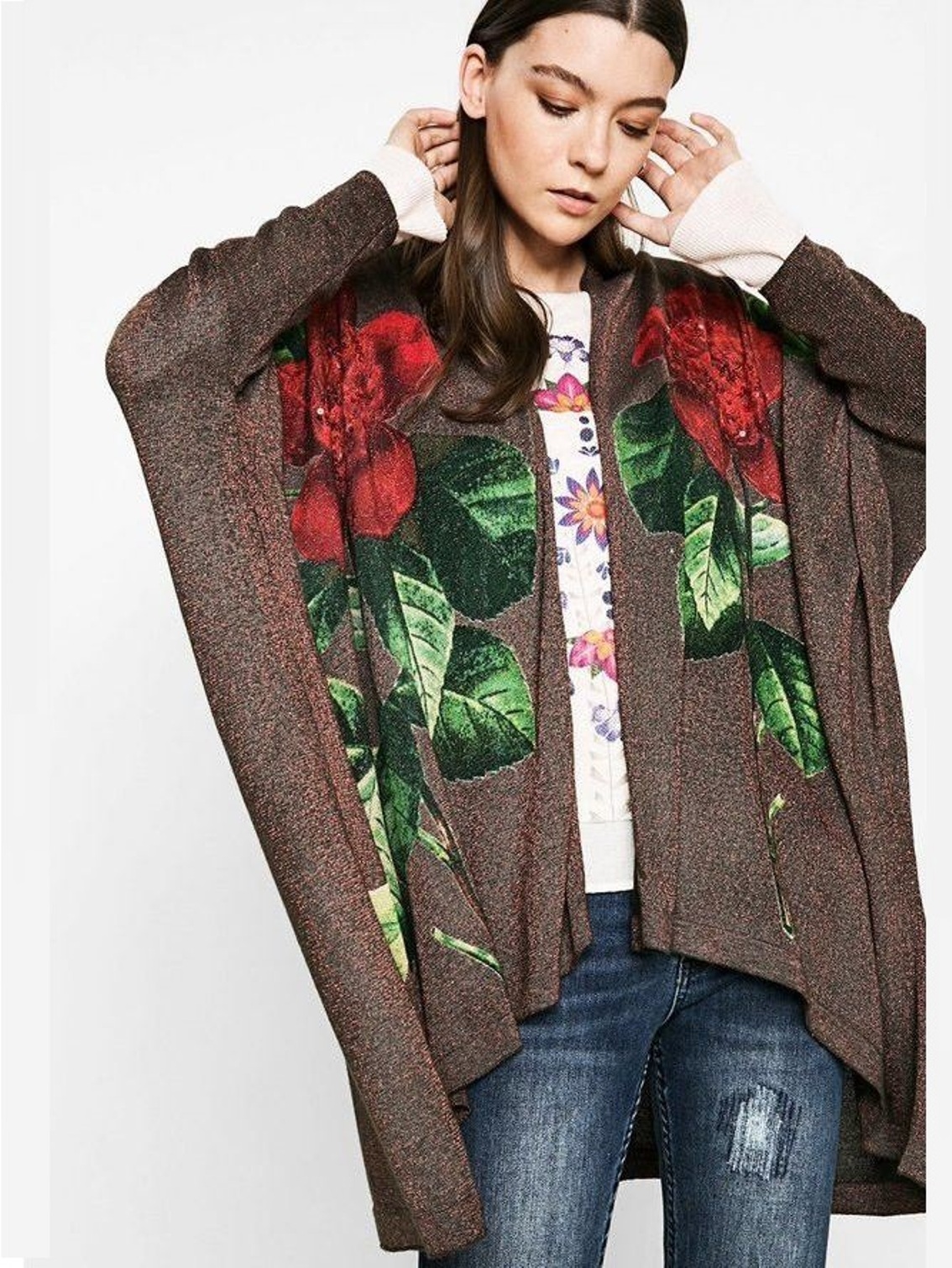 

Кардиган Desigual 71J2EA6  Коричневый, Кардиган Desigual 71J2EA6 S Коричневый