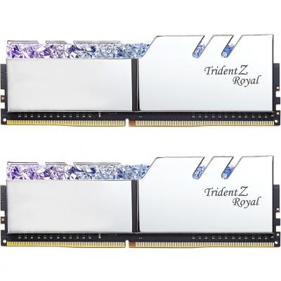 

Модуль памяти для компьютера DDR4 16GB (2x8GB) 3200 MHz Trident Z Royal RGB Silver G.Skill (F4-3200C