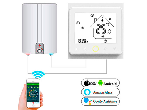 

Терморегулятор OEM Wi-Fi для газового котла 220В 3А BHT-002-GCLW, белый (115901)