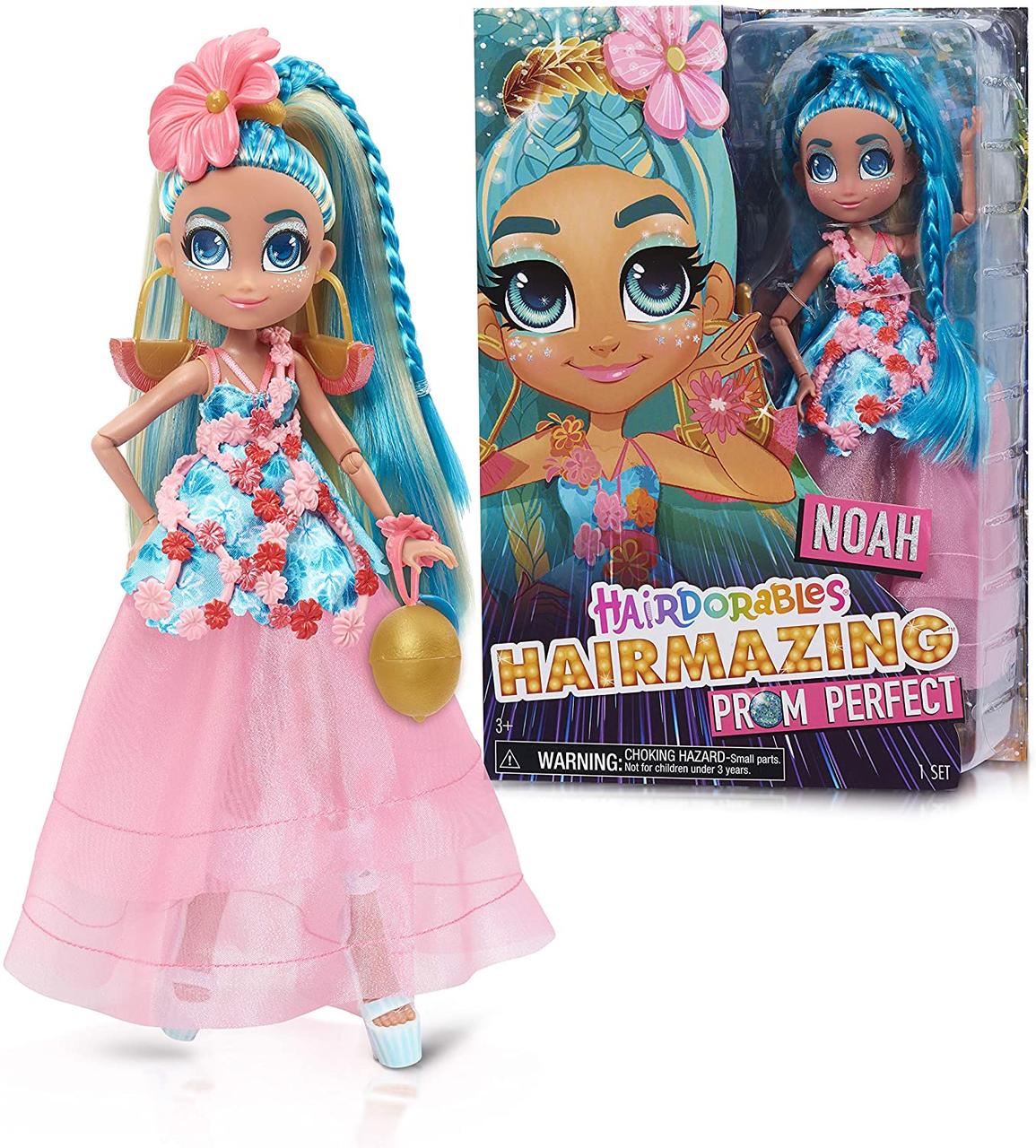 

Большая Кукла Хэрдораблс Ноа 26 см Выпускной бал Hairdorables Hairmazing Noah Fashion Doll