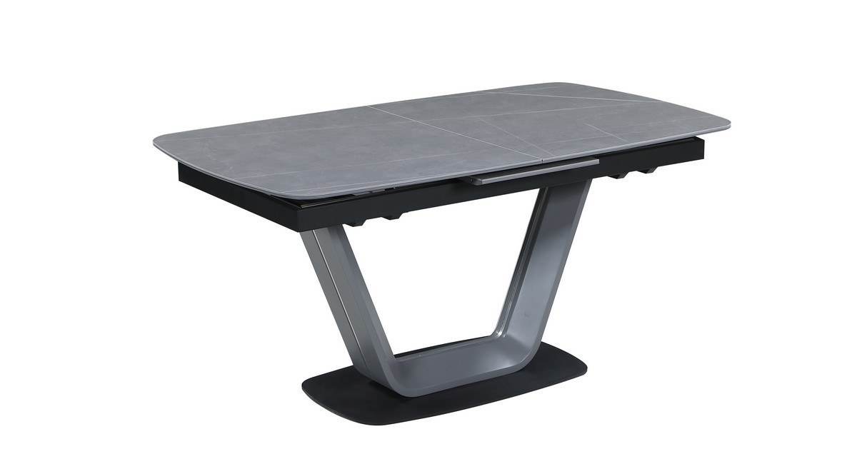 

Стол обеденный овальный Vetro ТМL-870 (тмл-870) айс грей /серый 1600/2000х895х760 керамика